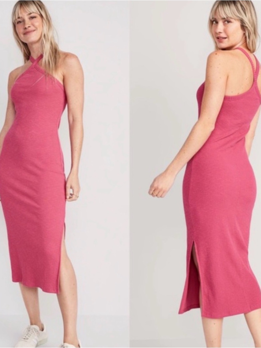 old navy sleeveless halter neck dress lotus blossom